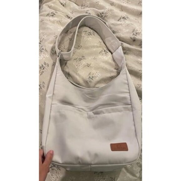 New Canvas Tote Bag, Large Hobo Bags for Women Aesthetic Shoulder Purses (Beige) - Picture 2 of 2